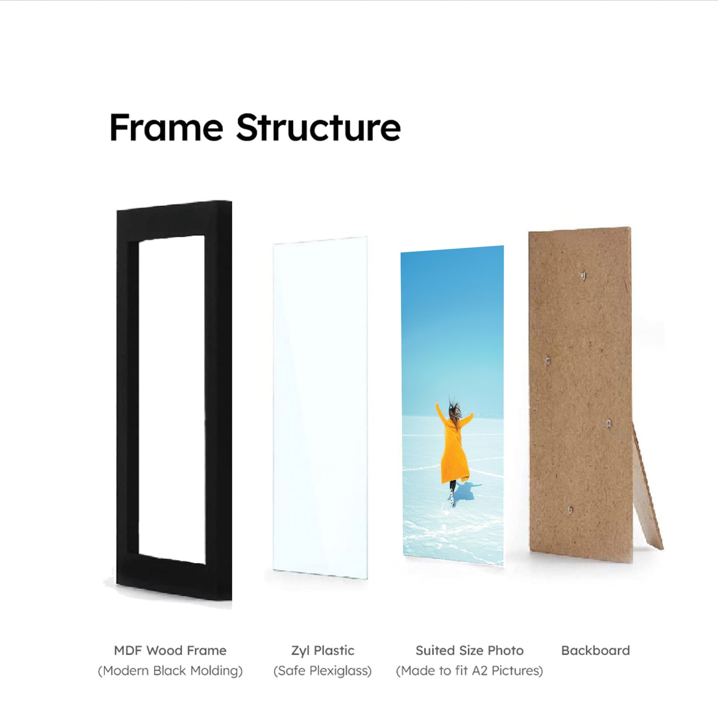 A2 Photo Frame with White Mat